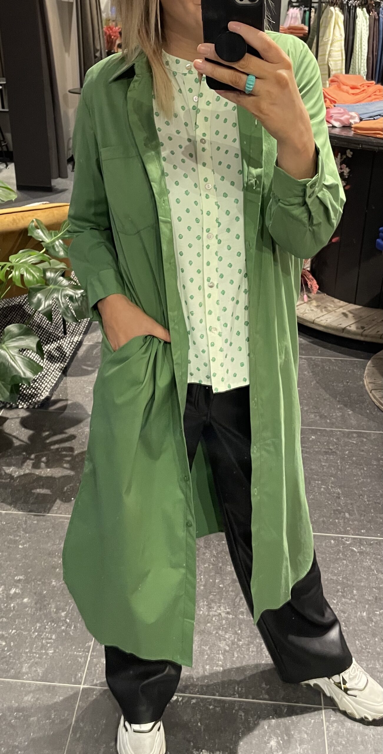 OBJANITTA LONG SHIRT DRESS