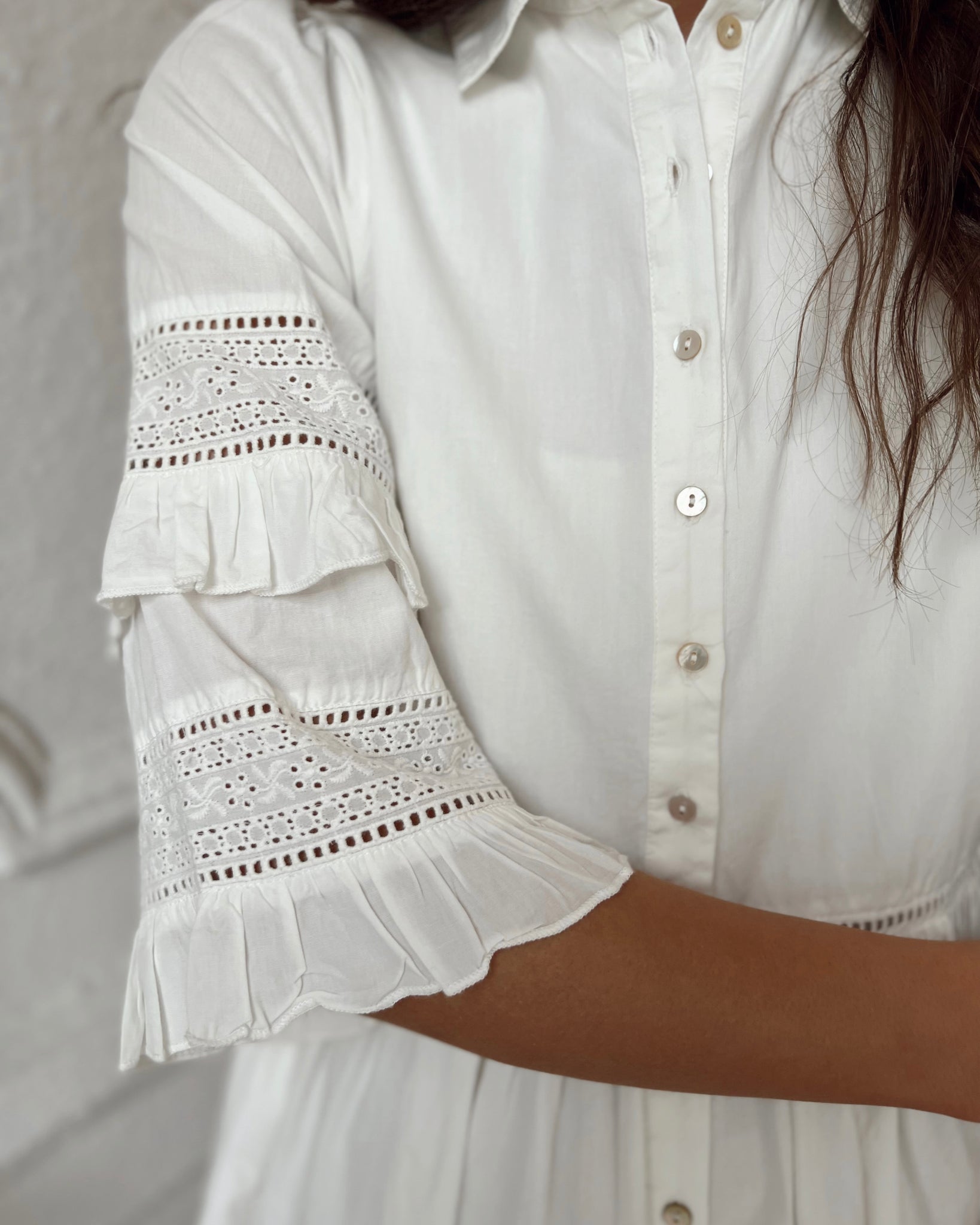 YASNYNNA 3/4 SHIRT DRESS