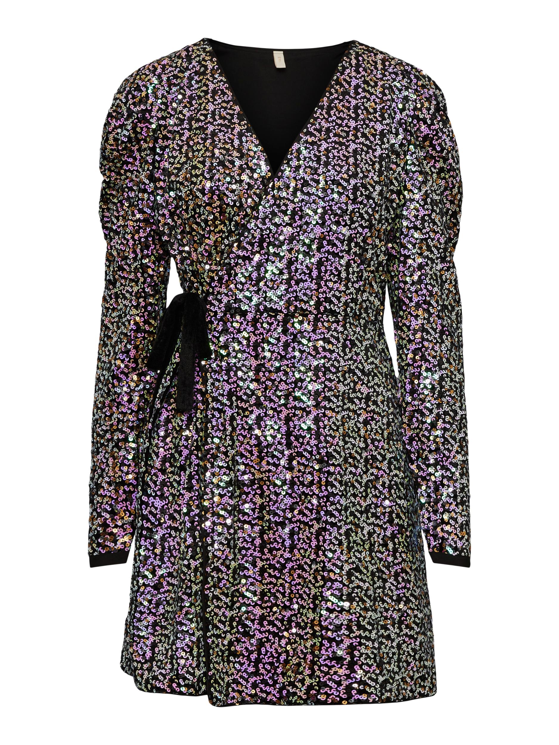 YASMULTISEQ LS WRAP DRESS