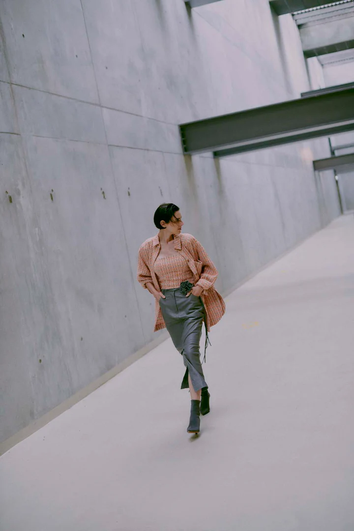 CMROYAL LEATHER SKIRT