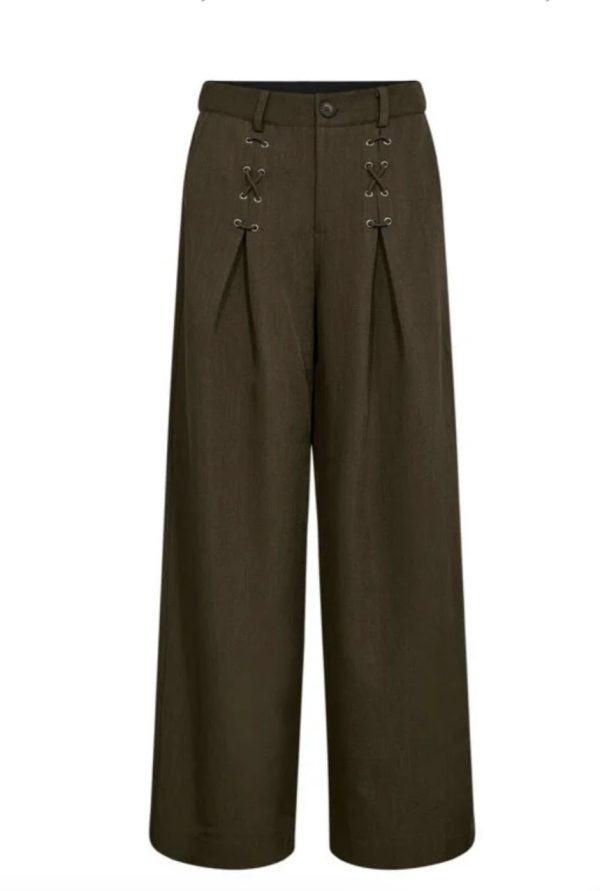 LunaCC Eyelet Wide Pant - Military Olive main image 1