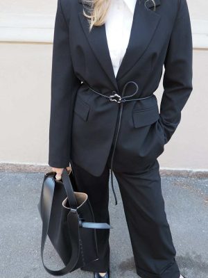 SLFALMA LEATHER ROBE BELT