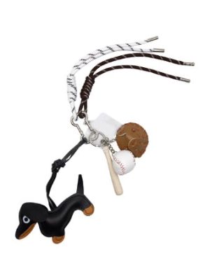 BASEBALL DOG KEY CHAIN