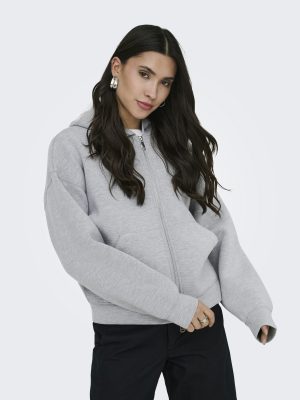 JDYSABRINA ZIPPER SCUBA HOODIE