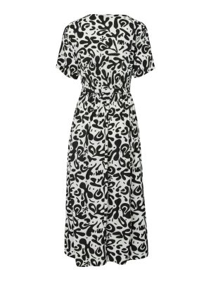 PCBARRI MIDI V-NECK DRESS