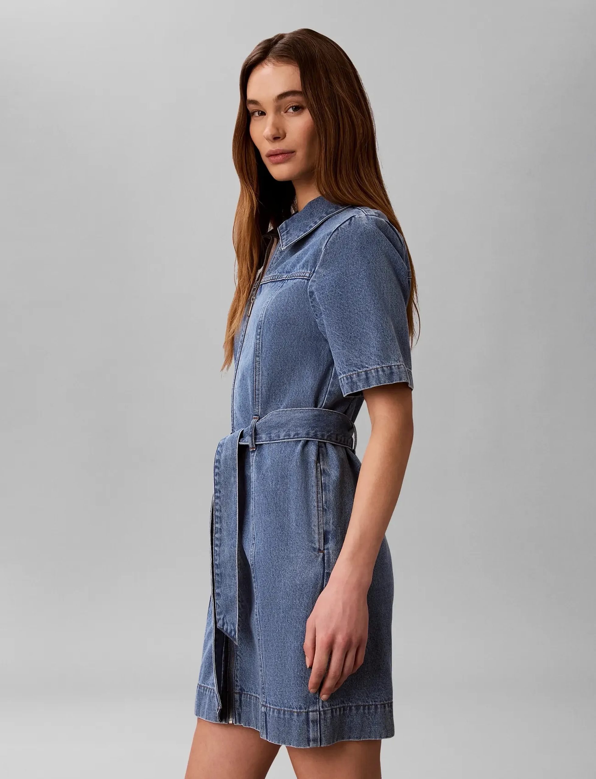 BELTED SHIRT DRESS