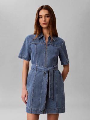 BELTED SHIRT DRESS