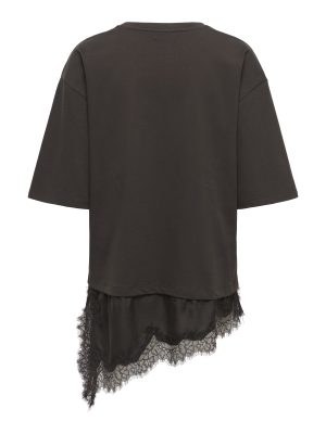 JDYALMA 2/4 LACE DETAIL T-SHIRT