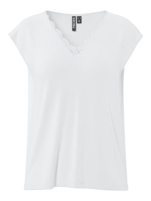 PCKAMALA LACE V-NECK TEE