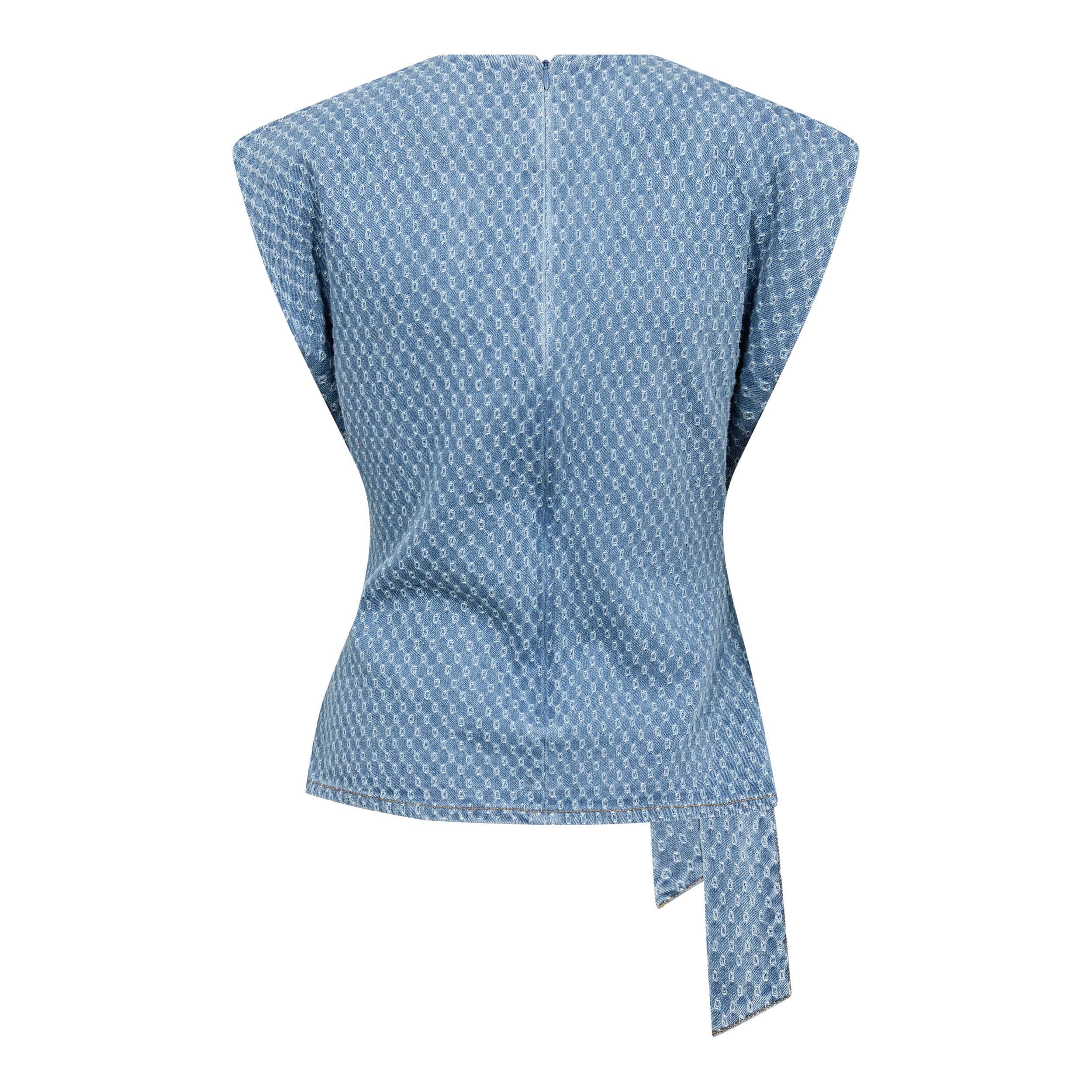 ANTOCC DENIM PLEAT TOP