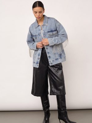 DENICE CC DENIM FRINGE JACKET