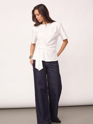 ORIANECC PLEAT TIE TOP