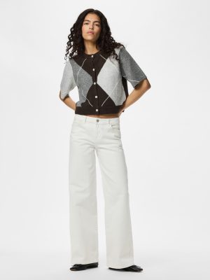 PCSALLY KNIT CHECK CARDIGAN