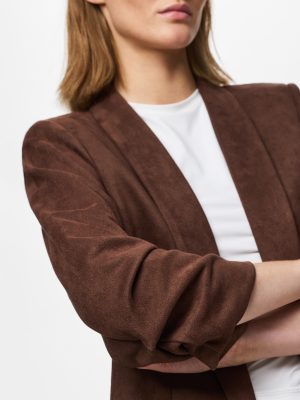 PCBOSELLA 3/4 BRUSHED BLAZER