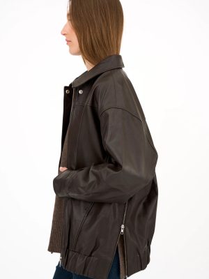 DAISY OVERSIZED LEATHER JACKET