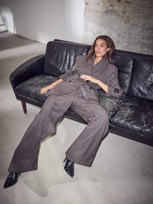 CHECK FIT PLAIN PANT