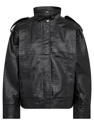 CROCOCC LEATHER BOMBER