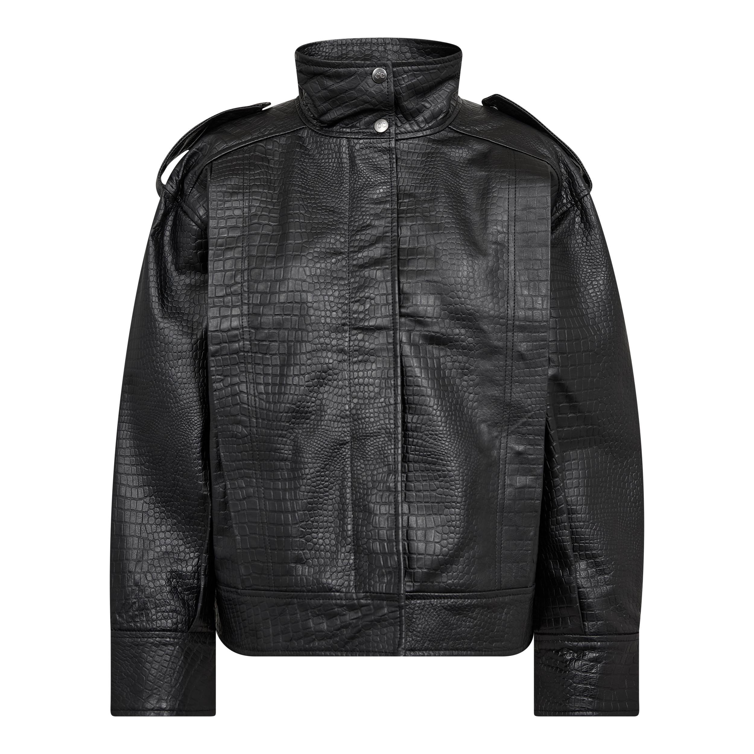 CROCOCC LEATHER BOMBER