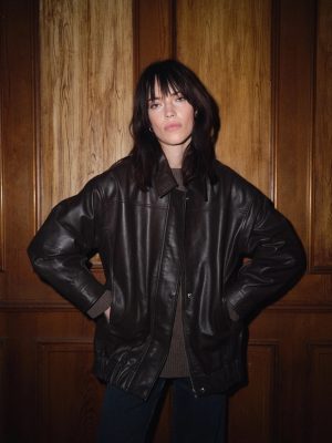 DAISY OVERSIZED LEATHER JACKET