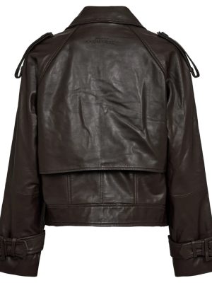 LEATHER TRENCH JACKET
