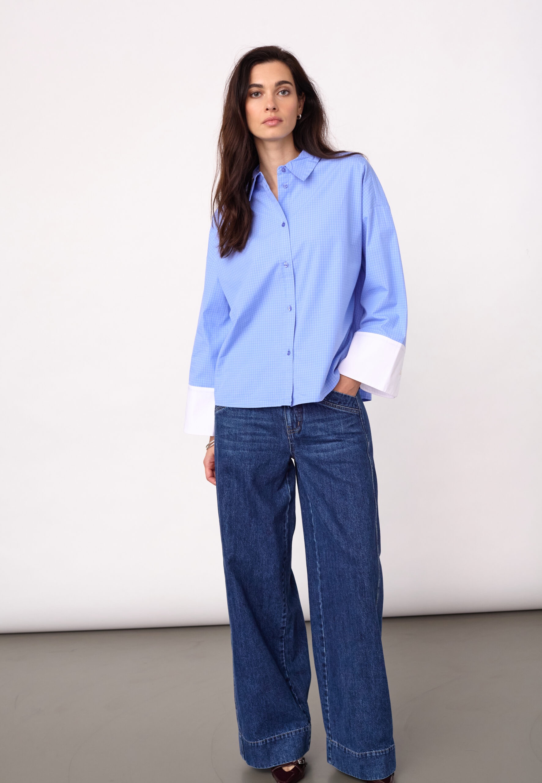 ELONACC CHECK CUFF SHIRT