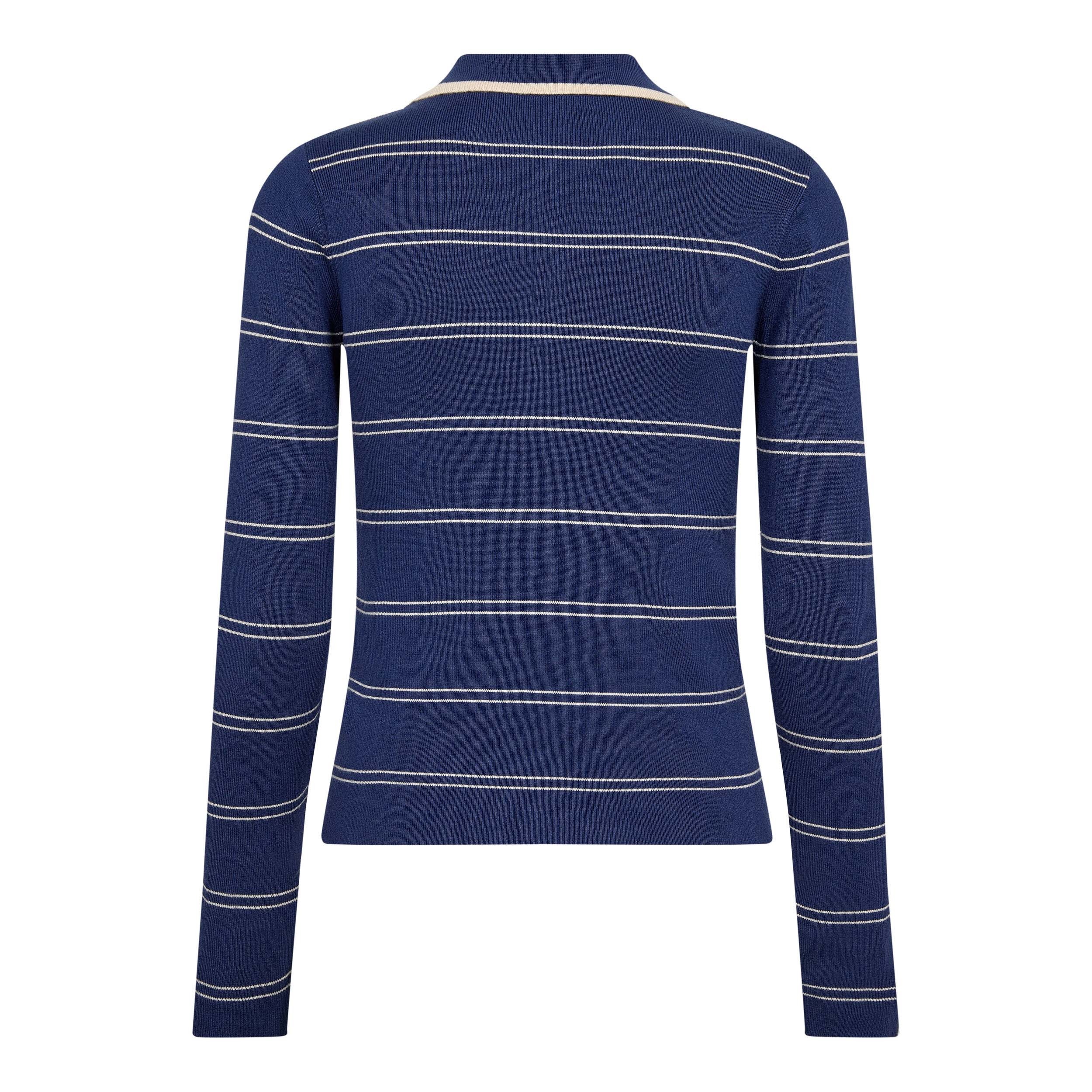 LUE STRIPE POLO KNIT