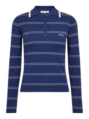 LUE STRIPE POLO KNIT