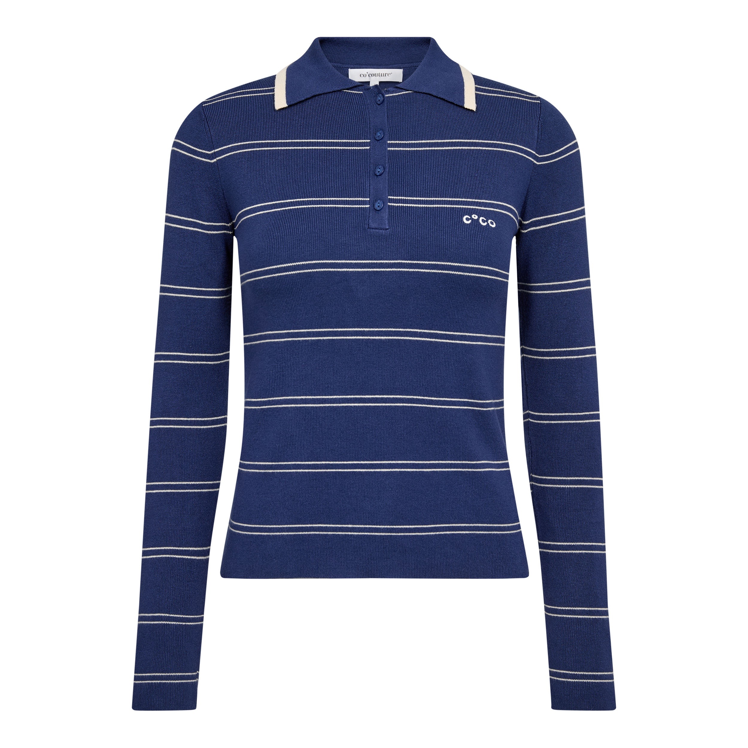LUE STRIPE POLO KNIT