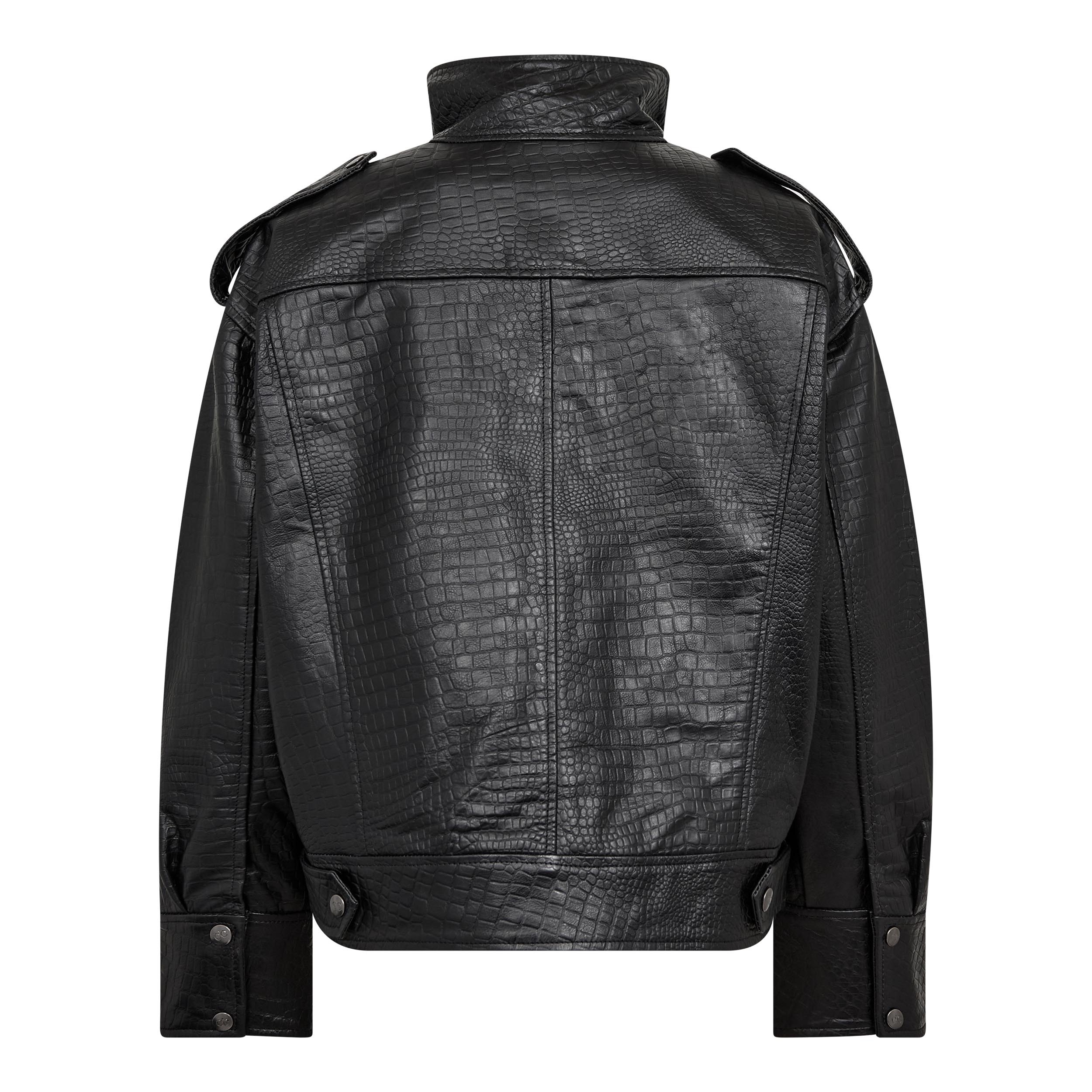 CROCOCC LEATHER BOMBER