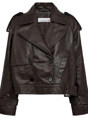 LEATHER TRENCH JACKET