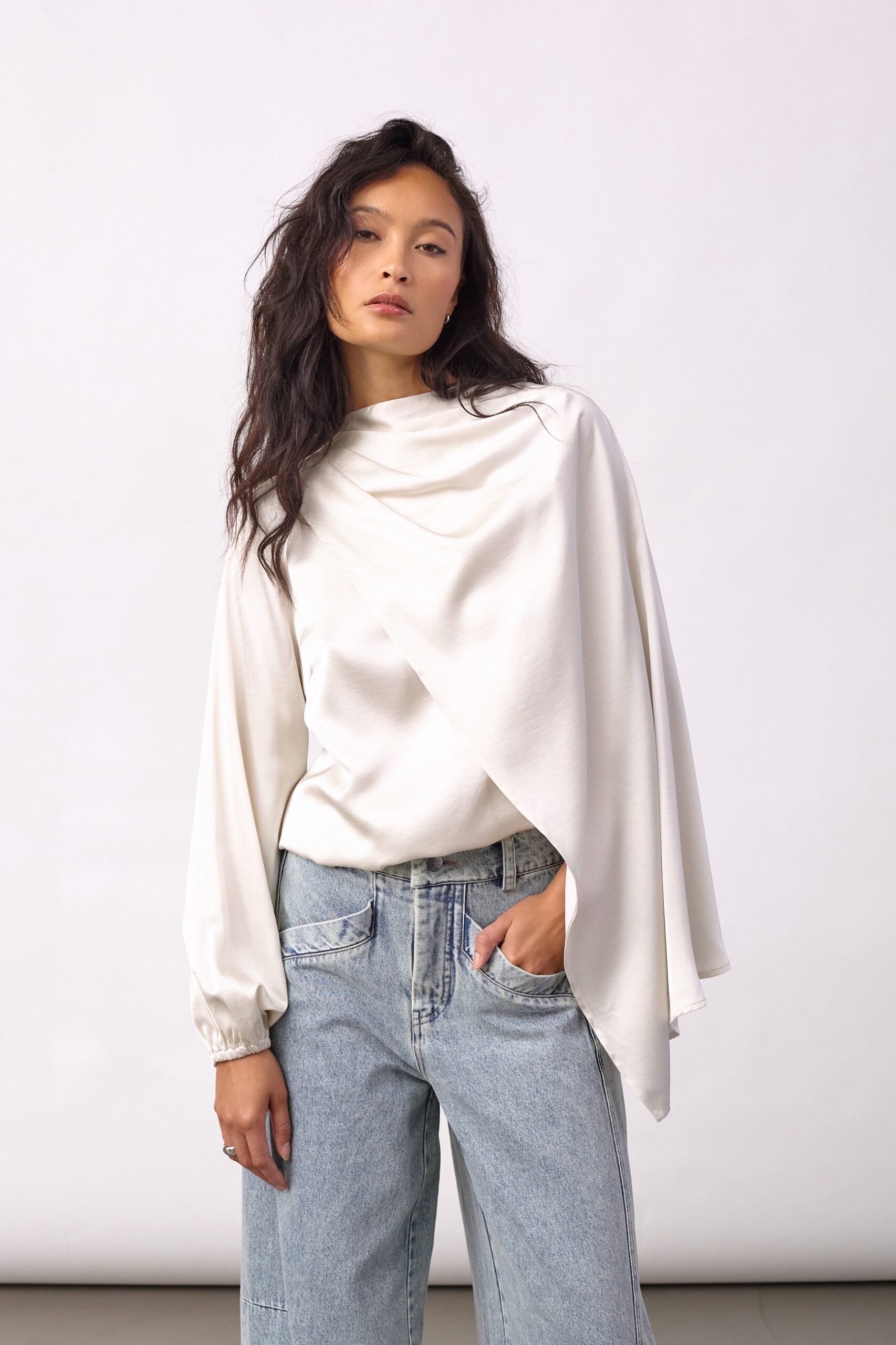 IDUNNCC CAPE BLOUSE