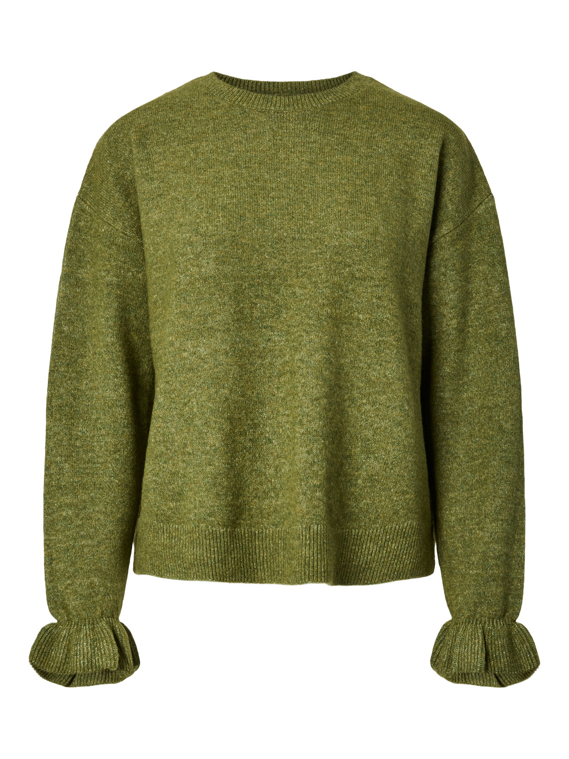 PCSALLY LS FRILL CUFF KNIT