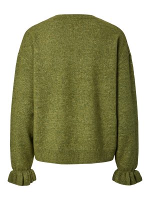 PCSALLY LS FRILL CUFF KNIT