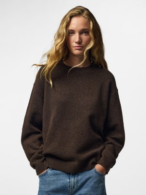 PCSALLY LS O-NECK KNIT