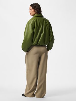 PCLARA PADDED COATED BOMBER JACKET