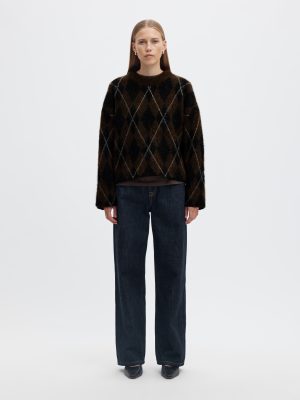 SLWLULU BRUSHED ARGYLE KNIT