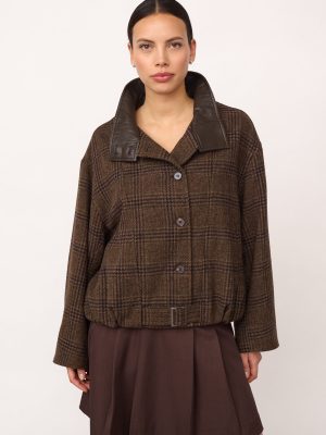 OLVACC CHECK BALLOON JACKET
