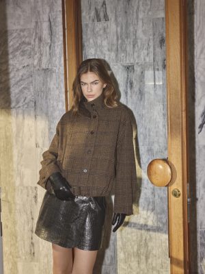 OLVACC CHECK BALLOON JACKET