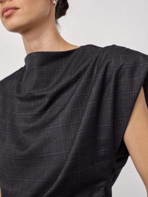 ELORACC CHECK PLEAT TOP