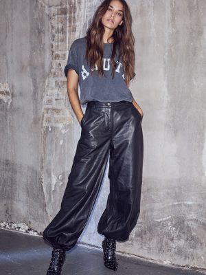 JASMIN LEATHER HAREM PANT