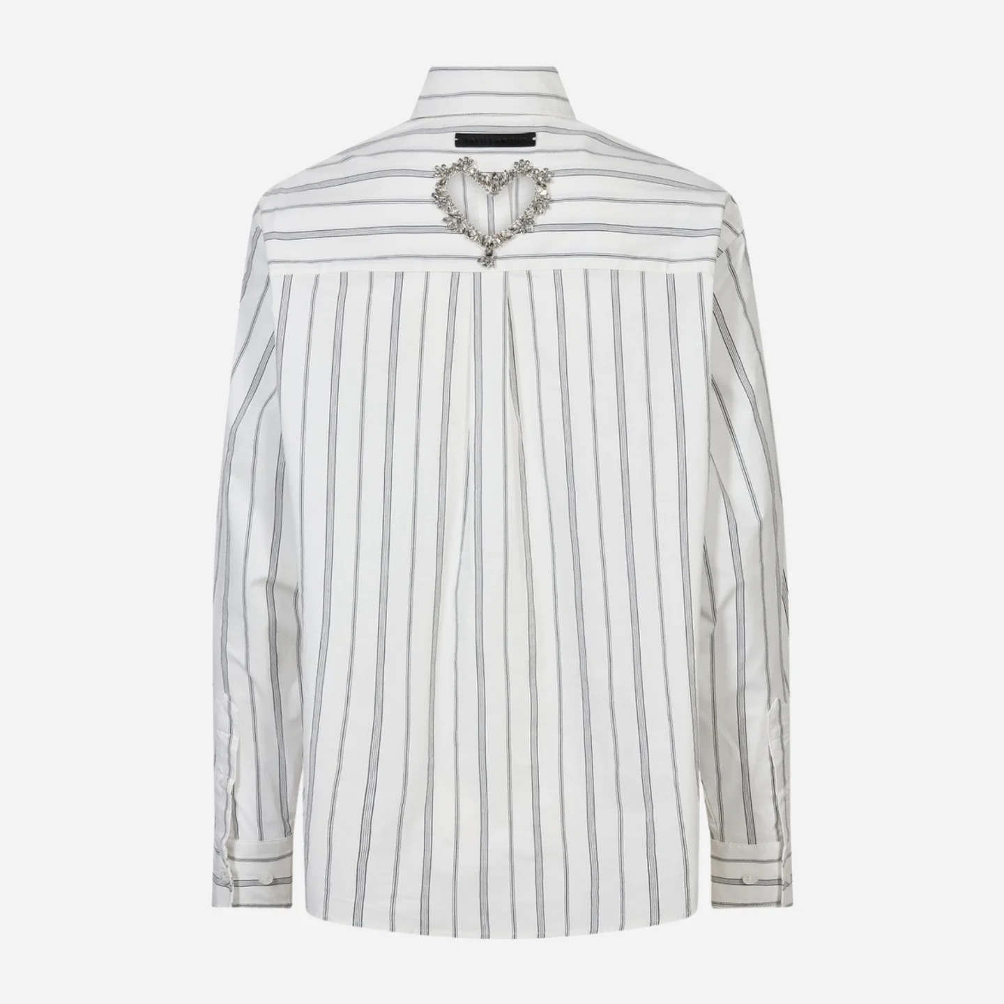 CRYSTAL HEART STRIPE SHIRT