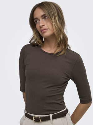 JDYRENO 2/4 O NECK TOP