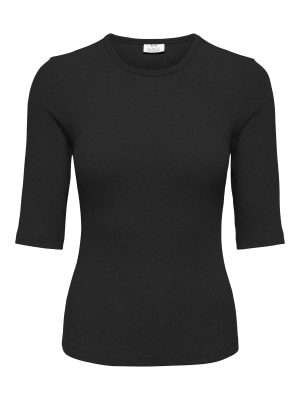 JDYRENO 2/4 O NECK TOP