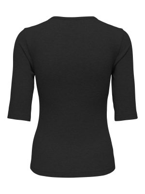 JDYRENO 2/4 O NECK TOP