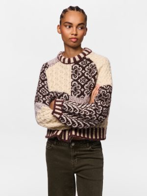 PCFUSION O-NECK COLORBLOCK KNIT