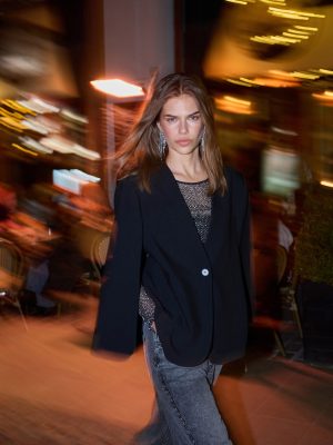 VOLA CAPE BUTTON BLAZER