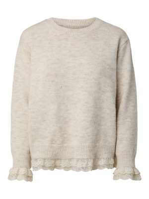 PCVAKA O-NECK LACE KNIT